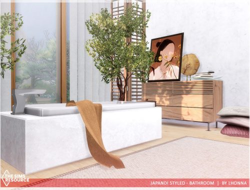 Japandi Styled - Bathroom /TSR CC only/