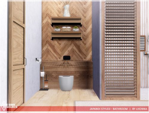 Japandi Styled - Bathroom /TSR CC only/
