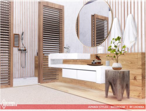 Japandi Styled - Bathroom /TSR CC only/