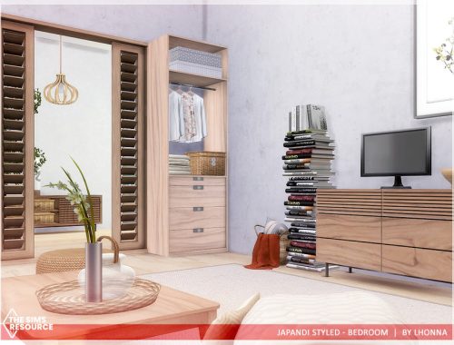 Japandi Styled - Bedroom /TSR CC only/