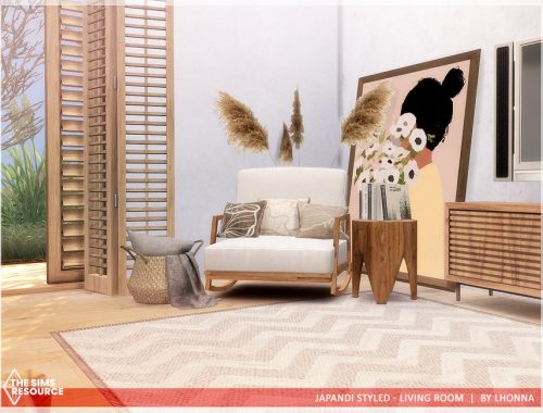 Japandi Styled - Living Room /TSR CC only/