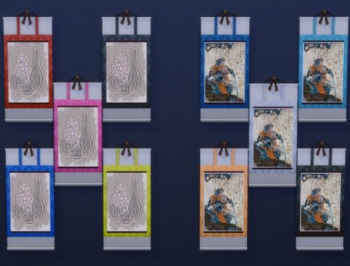 Japanese Inspired Scroll Art by Wykkyd