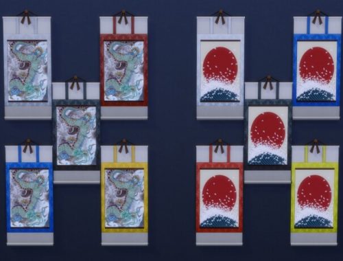 Japanese Inspired Scroll Art by Wykkyd