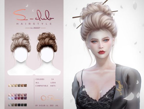 Japanese updo hairstyle (O-Ren)
