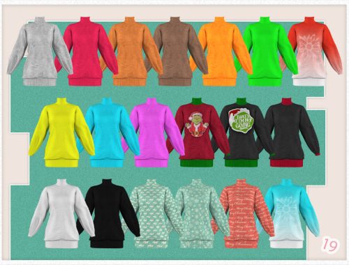 JavaSims- Cozy Night’s Sweater Dress