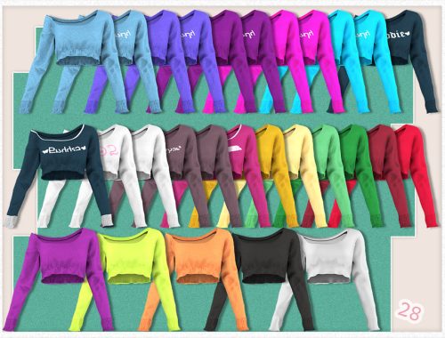 JavaSims- Harvard Crop Top Sweater