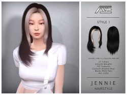 Jennie Style 1 (Hairstyle) - The Sims 4 Catalog