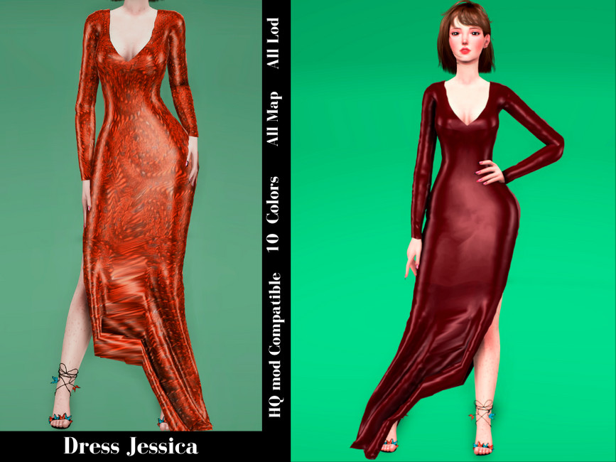 Jessica Dress The Sims 4 Catalog
