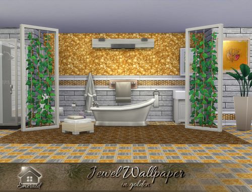 Jewel Wallpaper in golden