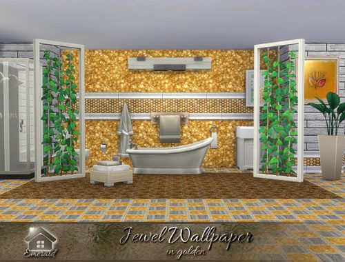 Jewel Wallpaper in golden