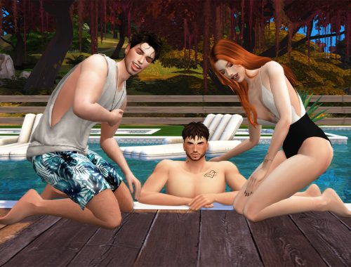 Joke in the pool (Pose pack)