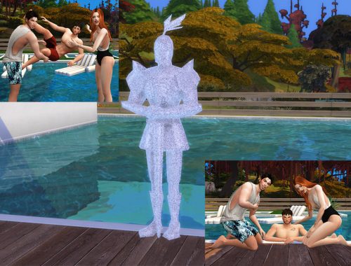 Joke in the pool (Pose pack)