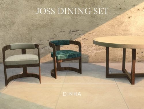 JOSS DINING SET at Dinha Gamer
