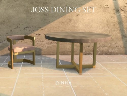 JOSS DINING SET at Dinha Gamer