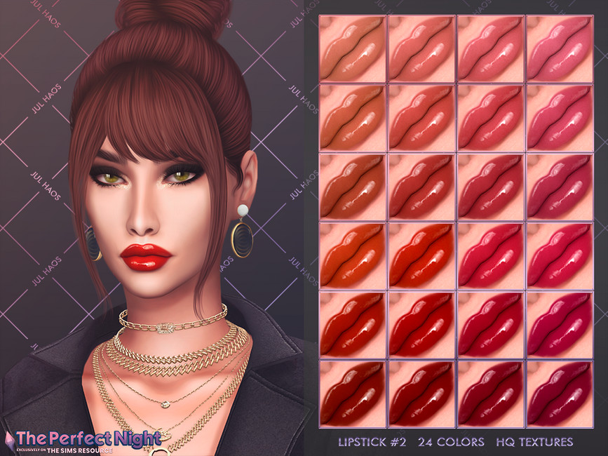 Julhaos Cosmetics The Perfect Night Lipstick 2 The Sims 4 Catalog