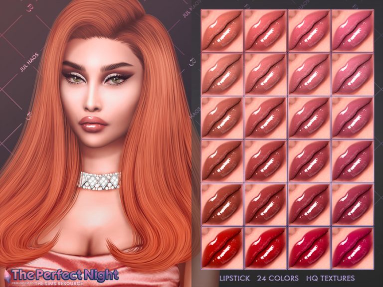 Julhaos Cosmetics The Perfect Night Lipstick The Sims 4 Catalog