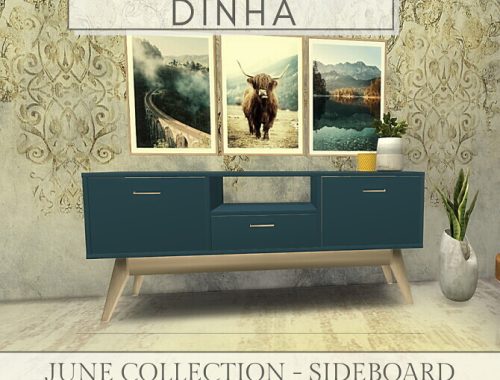 June Collection: Sideboard, Pillows & Frames