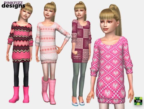 Junior Pink Sweater Dress