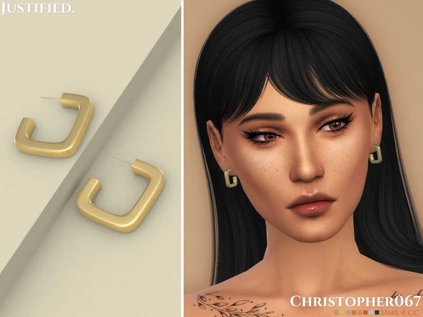 Justified Earrings Christopher067 The Sims 4 Catalog