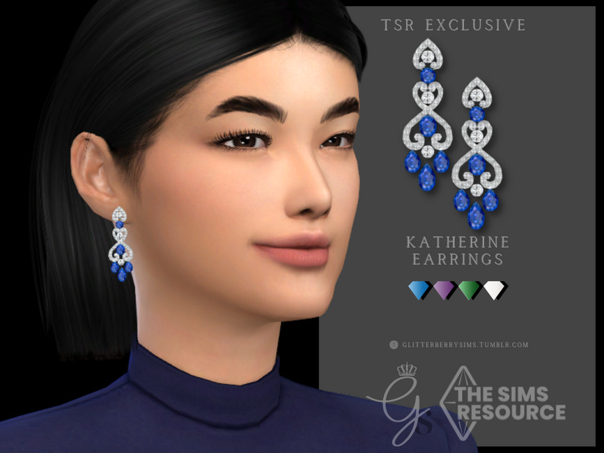 Katherine Earrings - The Sims 4 Catalog