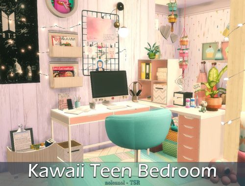 Kawaii Teen Bedroom / TSR CC Only