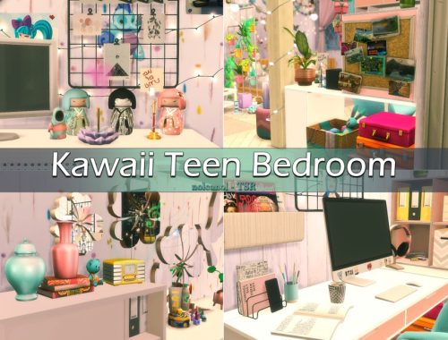Kawaii Teen Bedroom / TSR CC Only