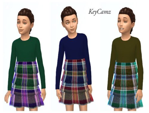 KeyCamz Girl's Plaid Dress 0102