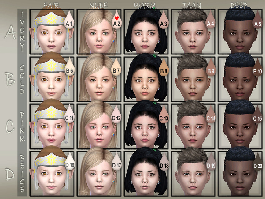 Kids skin - The Sims 4 Catalog