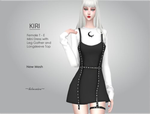 KIRI - Goth Mini Dress
