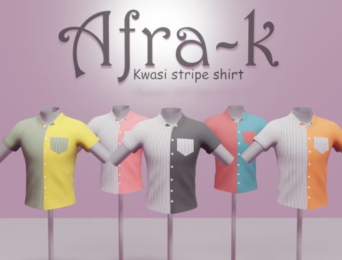Kwasi contrast stripe shirt