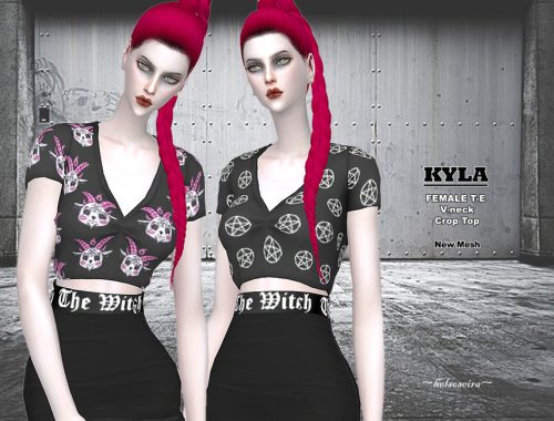 KYLA - Goth Crop Top