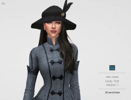 Lady Hat V1 at Elfdor Sims