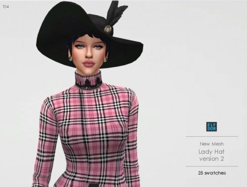 Lady Hat V2 at Elfdor Sims