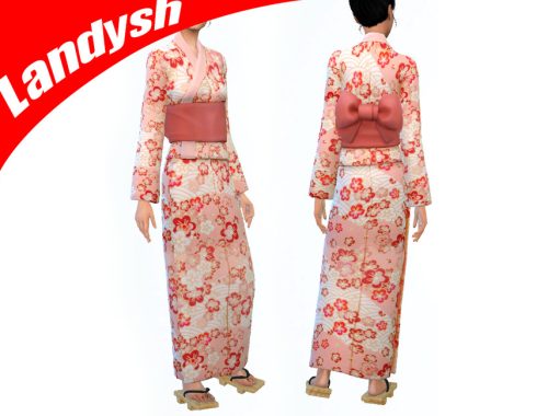 Landysh - RECOLOR YUKATA (  The Sims 4 Snowy Escape )