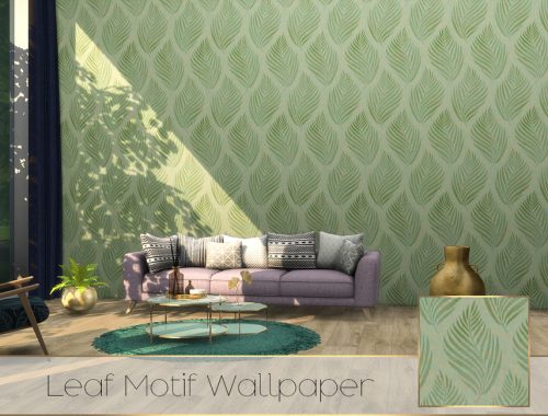 Leaf Motif Wallpaper - TX