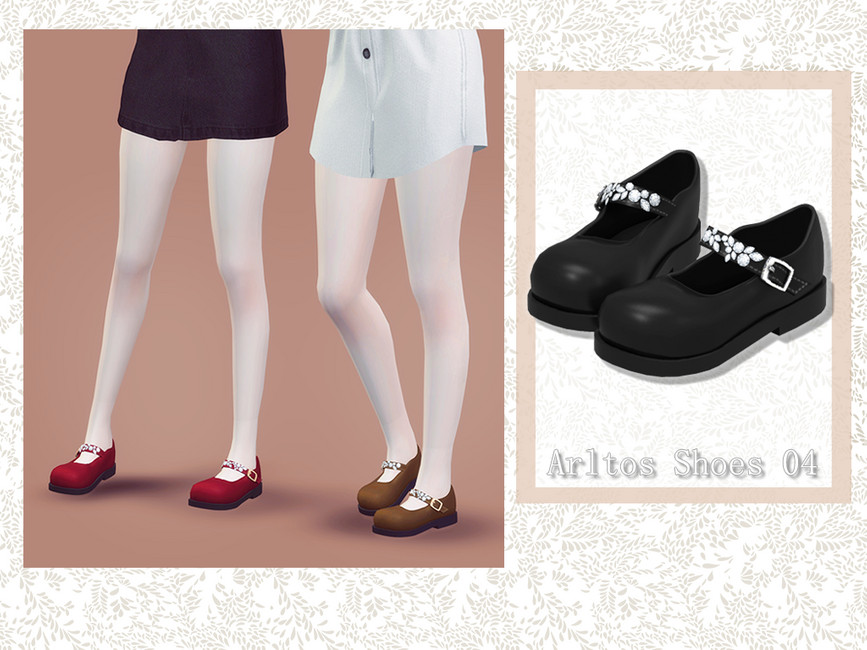 leather shoes with diamonds / 4 - The Sims 4 Catalog