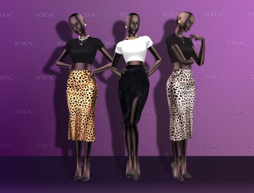 Leopard Print Skirt [SET] DO165