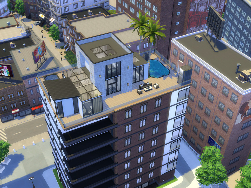 Loner's Penthouse (NO CC) - Teslium/TSLM - The Sims 4 Catalog