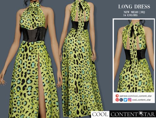 Long Dress with Latex waist belt (Patreon)