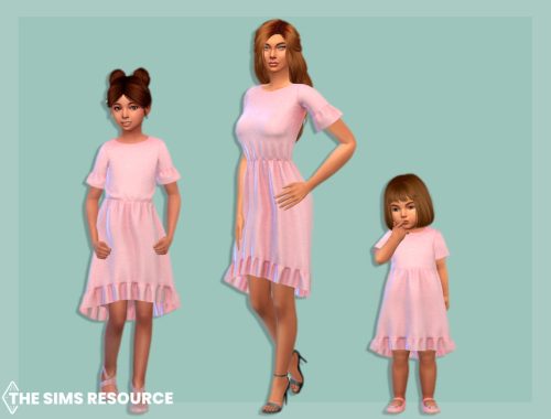 Long skirt dress with ruffles Adult