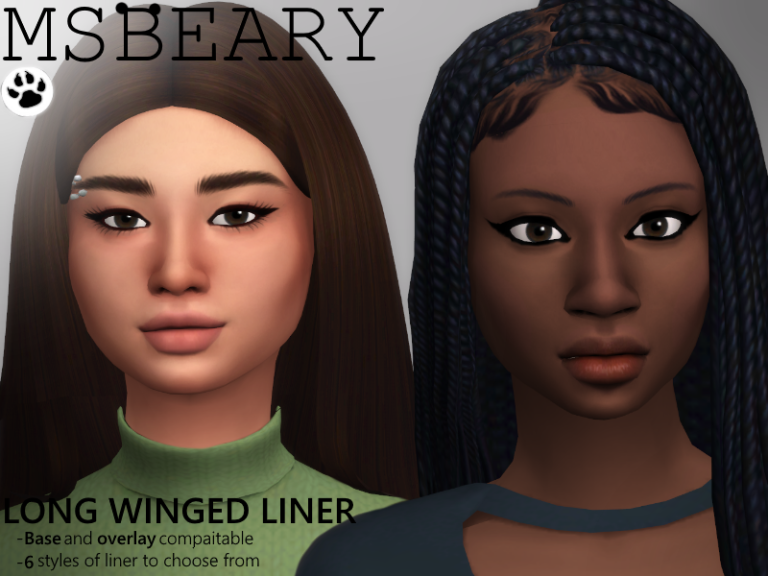 Long Winged Liner - The Sims 4 Catalog