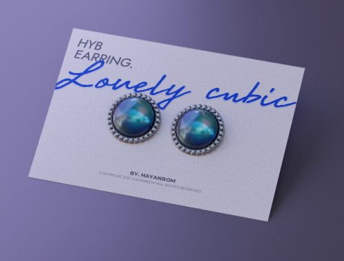 LOVELY CUBIC EARRINGS at Hayanbom
