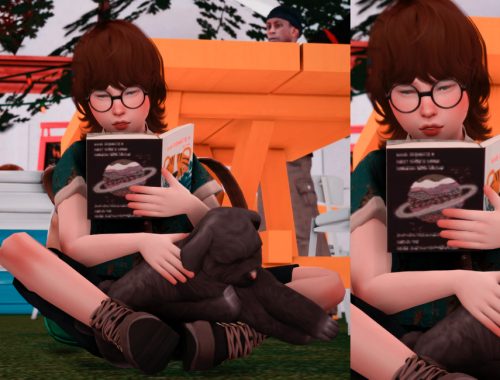 Lovely Kid Reading Book PosePack
