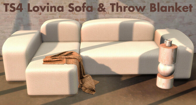 Pelearse taquigrafía Hazme Lovina sofa & throw blanket - The Sims 4 Catalog
