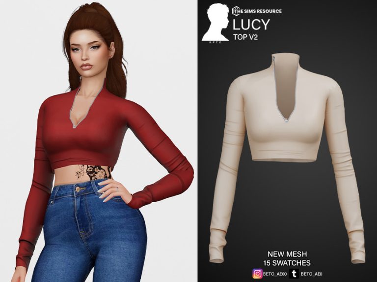 Lucy (top V2) - The Sims 4 Catalog