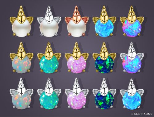 Magic Unicorn Stud Earrings For Kids