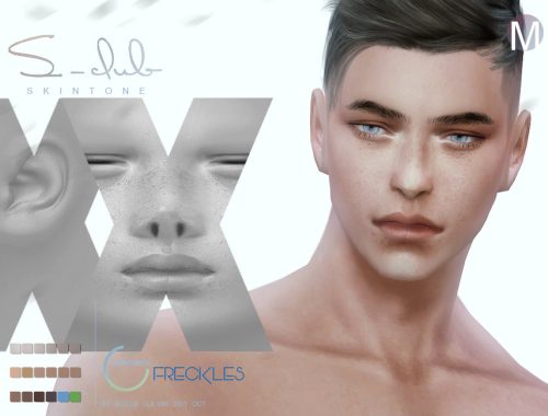 Male Natural Freckles skintones overlay
