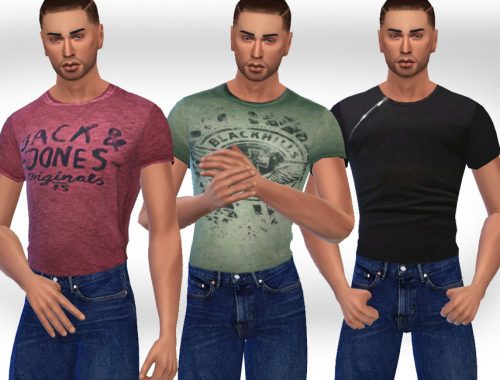 Male Sims Casual T-shirts