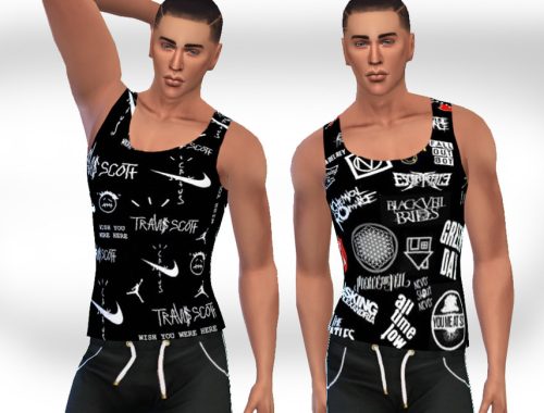 Male Sims Tank Tops