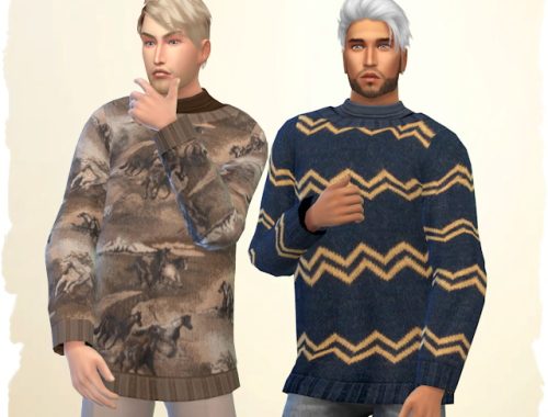 Men Snow Pullover by Chalipo at All 4 Sims